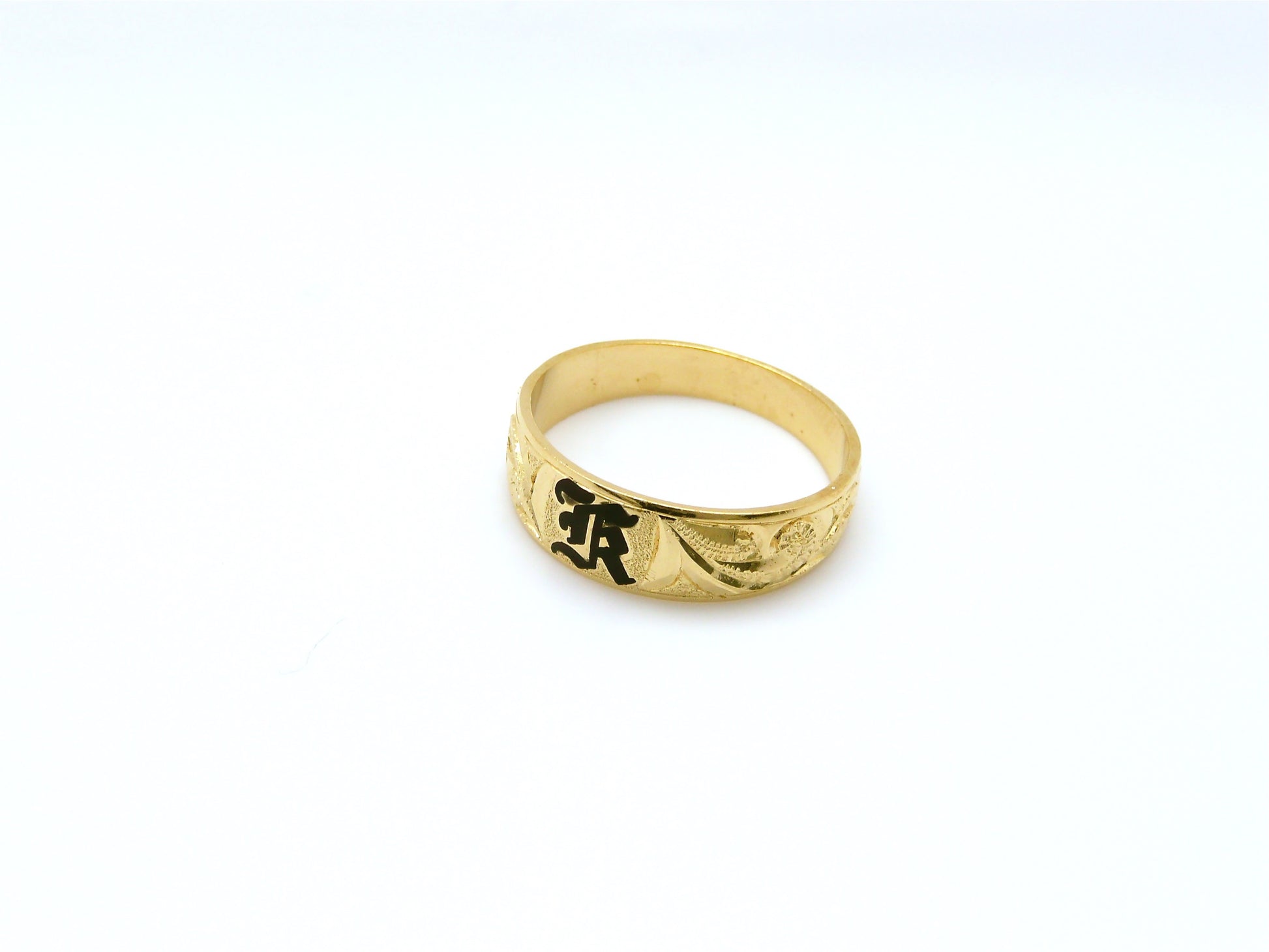 Gold Ring with Letter image 0