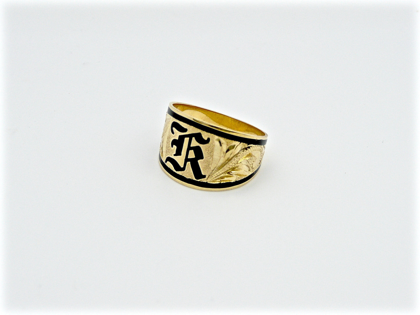 Gold Ring with Letter image 0
