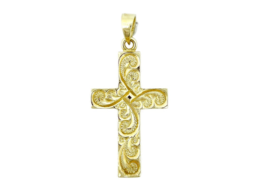 14K Hawaiian Cross Pendant — Hawaiian jewelry from Ashley's Gift Shop