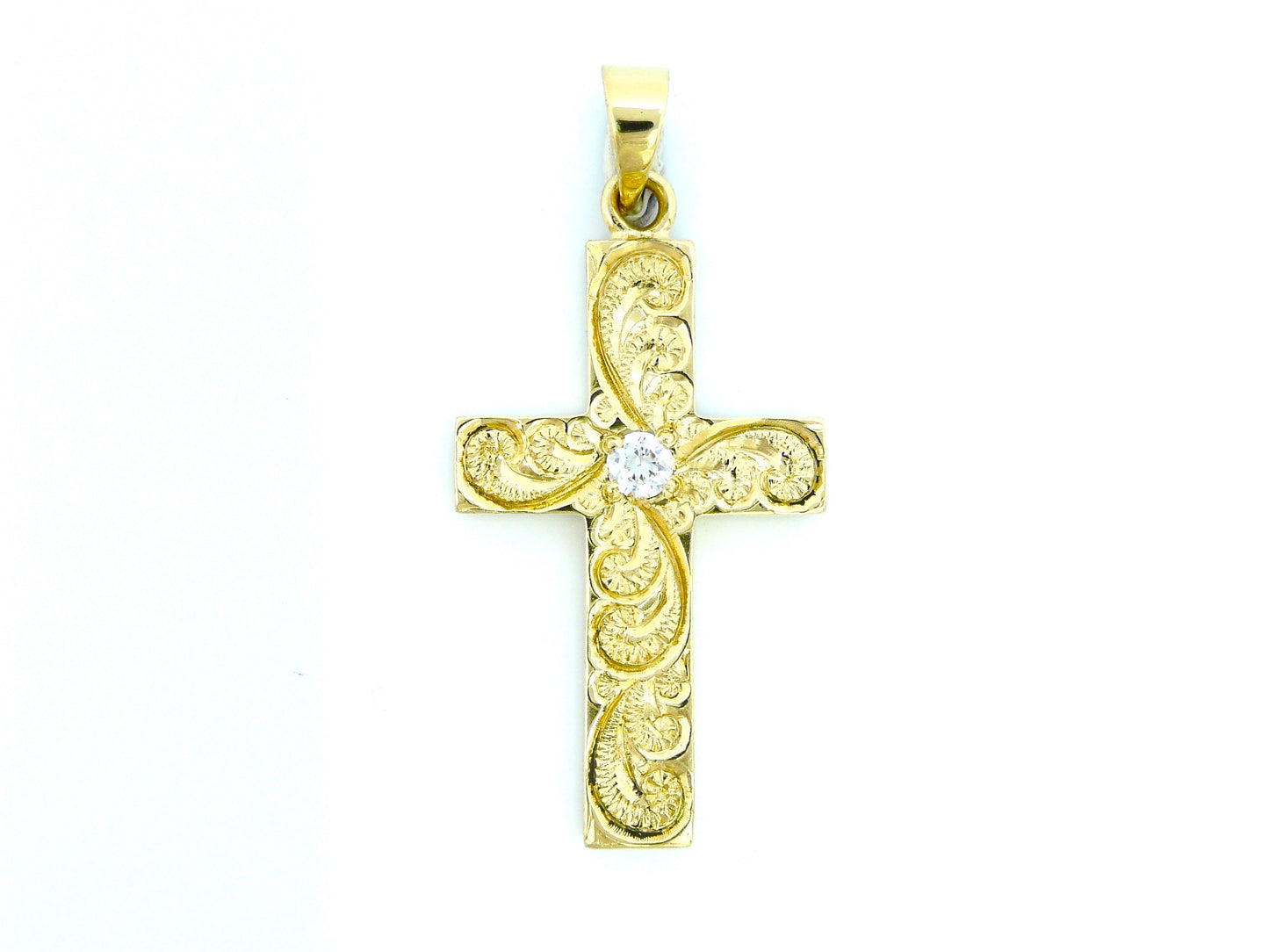 Hawaiian Cross Pendant w/ CZ image 0
