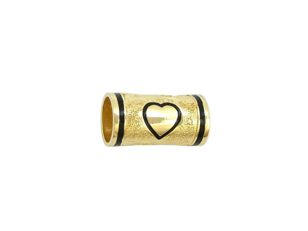 Hawaiian 14K Gold heart floater pendant, 15mm.