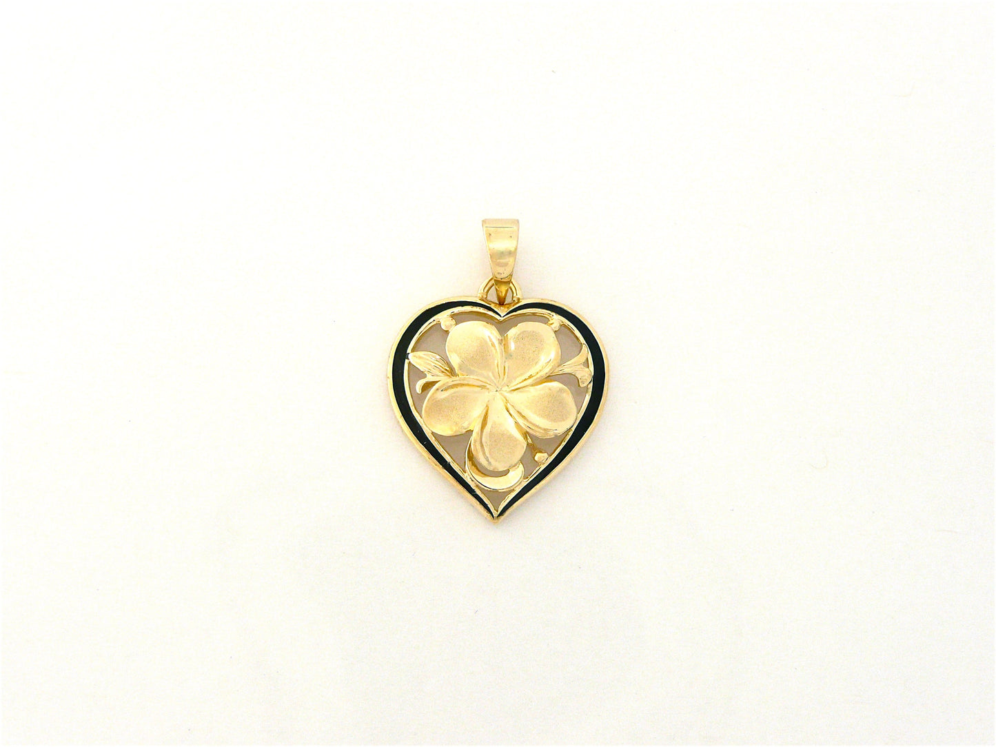 Heart Plumeria Pendant -  #3 image 0