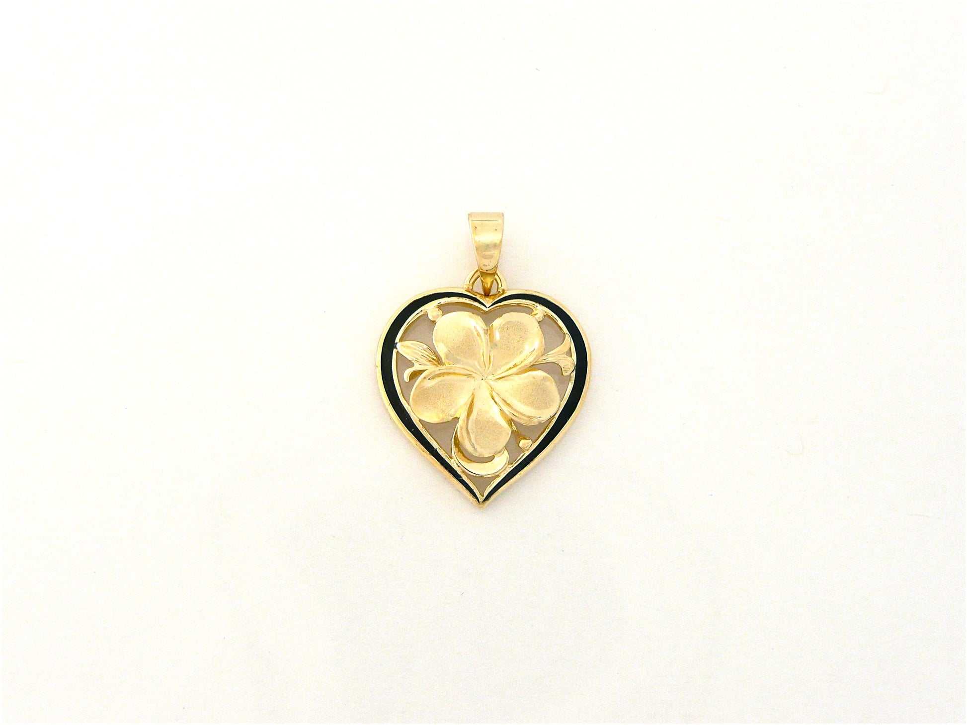 Heart Plumeria Pendant -  #3 image 0