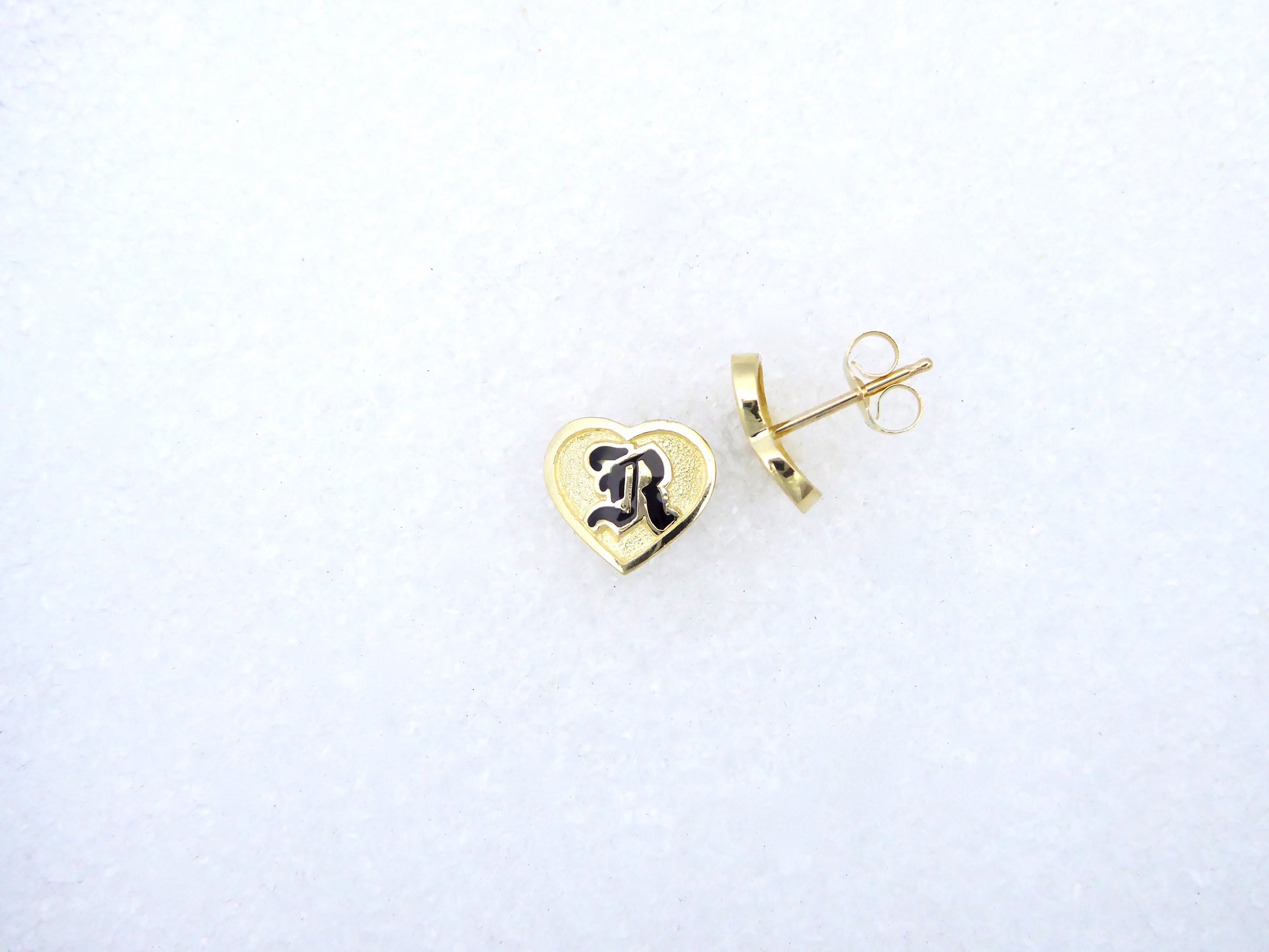 Heart Stud R/E Initial Earring image 0