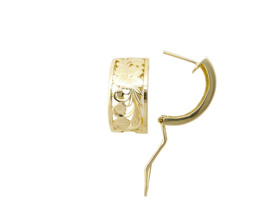14K Hibiscus Cut-Out Clip Earring - 10mm — Hawaiian jewelry from Ashley's Gift Shop