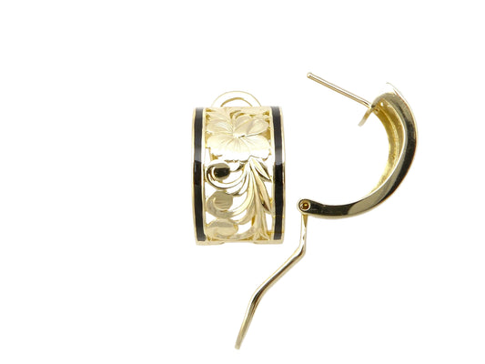 14K Hibiscus Cut-Out Clip Earring - 12mm — Hawaiian jewelry from Ashley's Gift Shop