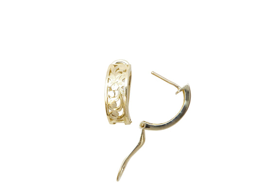 14K Hibiscus Cut-Out Clip Earring - 6mm — Hawaiian jewelry from Ashley's Gift Shop