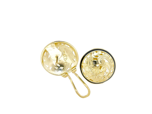 14K Hibiscus Cut Out Earring - Medium — Hawaiian jewelry from Ashley's Gift Shop