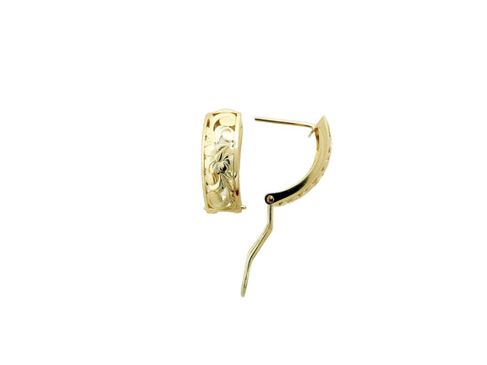 14K Hibiscus Dome Earring - 6mm — Hawaiian jewelry from Ashley's Gift Shop