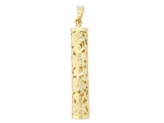 14K Hibiscus Floater Pendant II - Large — Hawaiian jewelry from Ashley's Gift Shop