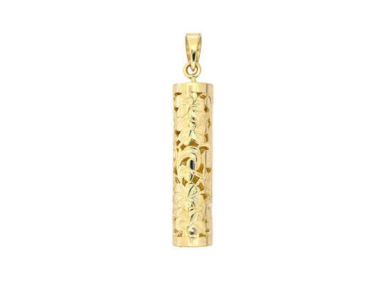 14K Hibiscus Floater Pendant II - Small — Hawaiian jewelry from Ashley's Gift Shop