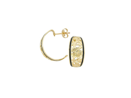 14K Hibiscus Hoop Earring — Hawaiian jewelry from Ashley's Gift Shop