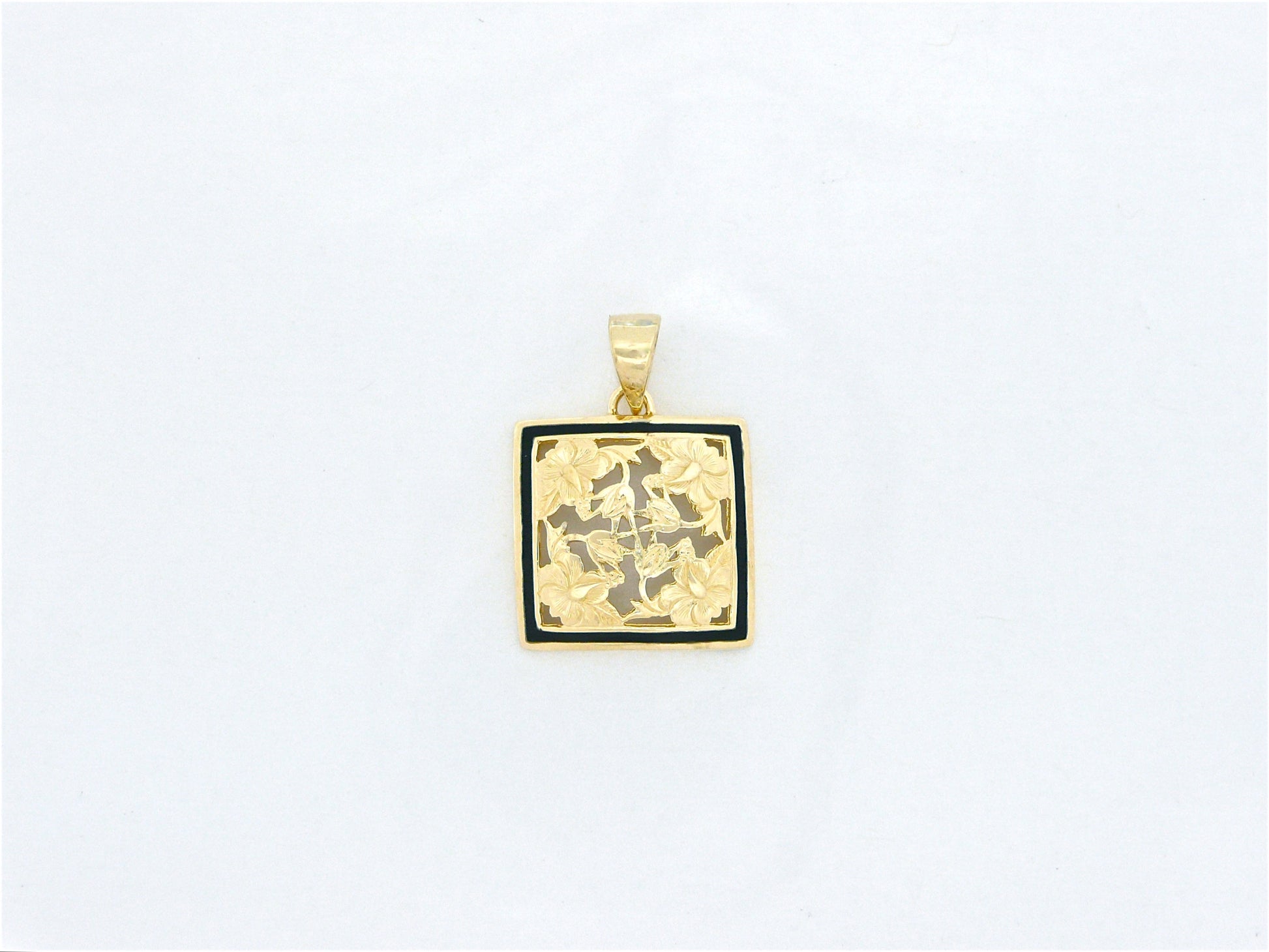 Hibiscus Quilt Pendant - Small image 0