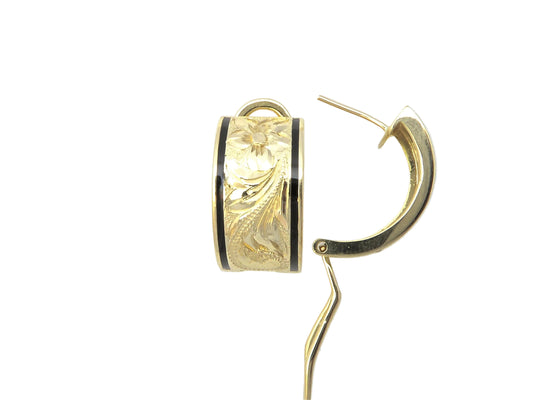14K Hibiscus Straight Clip Earring - 10mm — Hawaiian jewelry from Ashley's Gift Shop