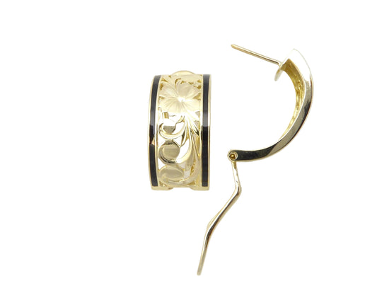 14K Hibiscus Straight Clip Earring - 10mm — Hawaiian jewelry from Ashley's Gift Shop