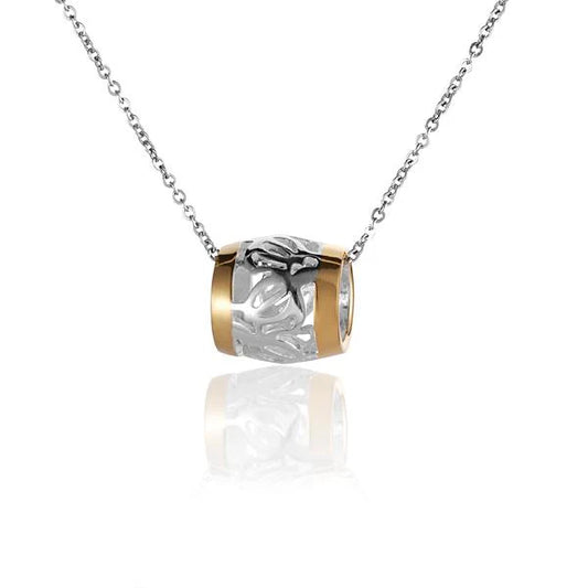 Honu c/o Barrel Pendant in large size, featuring a carved turtle design, from Ashley's Gift Shop.