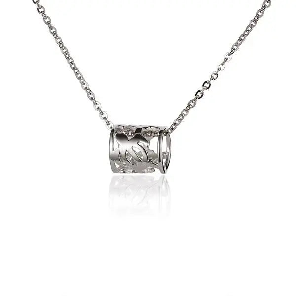 Hawaiian 925 Sterling Silver honu c/o Barrel Pendant featuring a detailed turtle design.