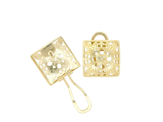 14K Kukui Quilt Earring - Large — Hawaiian jewelry from Ashley's Gift Shop