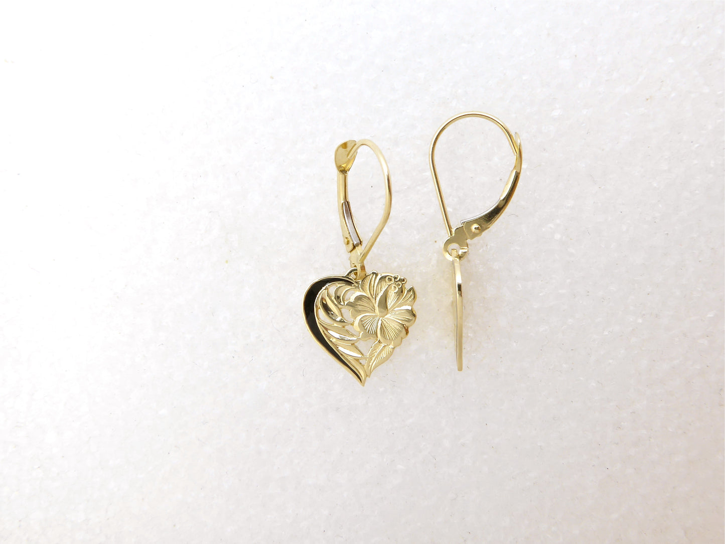 Leialoha Heart Lever Back Earring image 0