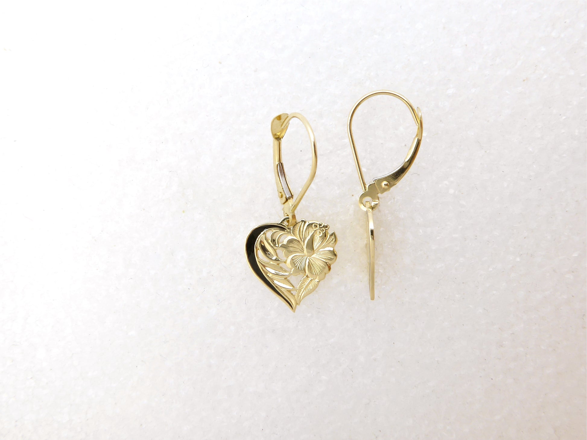 Leialoha Heart Lever Back Earring image 0