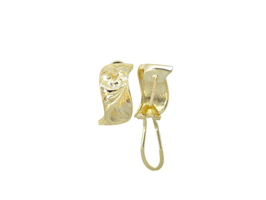 14K Napua Clip Earring - 8mm — Hawaiian jewelry from Ashley's Gift Shop