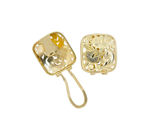 14K Paunani Square Earring - Large — Hawaiian jewelry from Ashley's Gift Shop