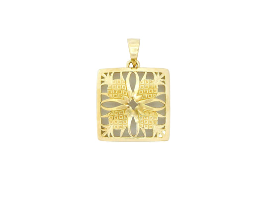 14K Pineapple Quilt Pendant - Large — Hawaiian jewelry from Ashley's Gift Shop