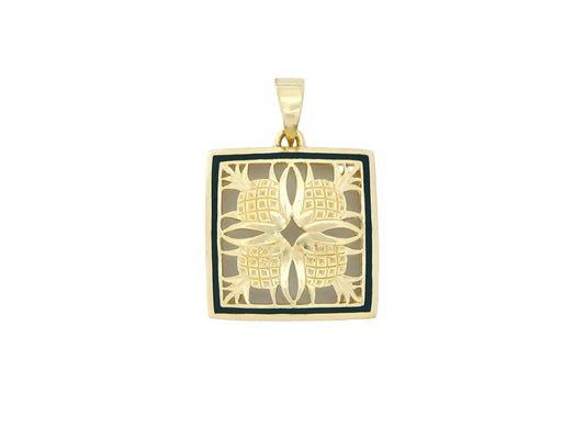 14K Pineapple Quilt Pendant - Large — Hawaiian jewelry from Ashley's Gift Shop
