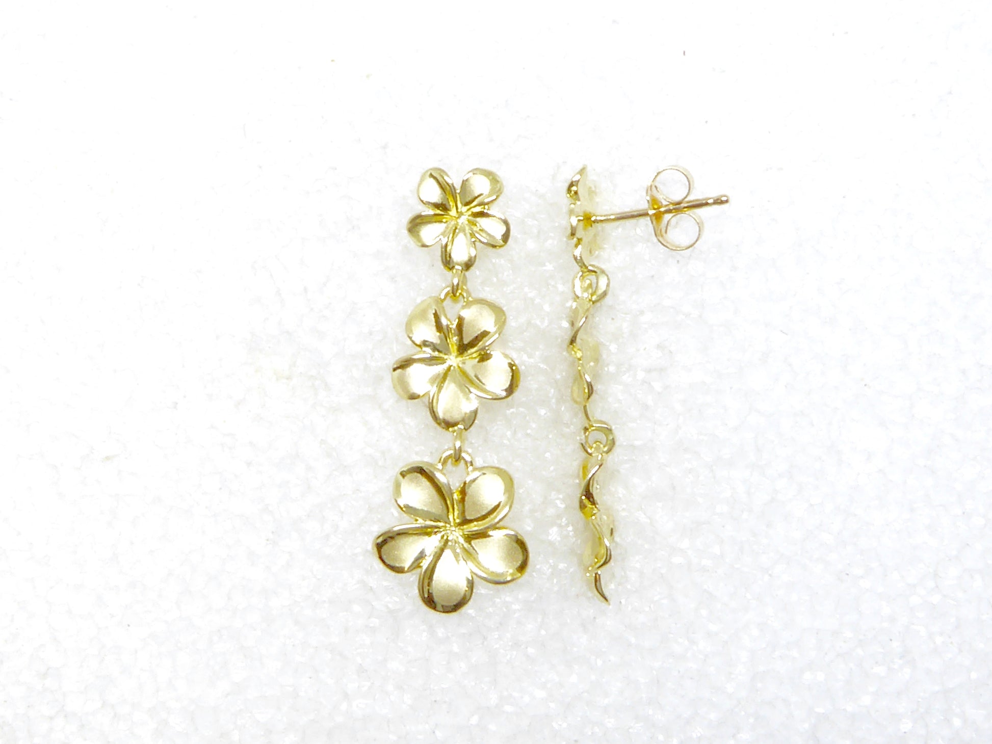 Plumeria #1, 2, 3 Stud Earring image 0