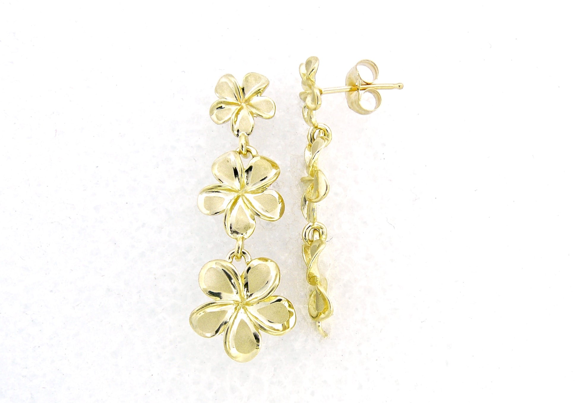 Plumeria #2, 3, 4 Stud Earring image 0