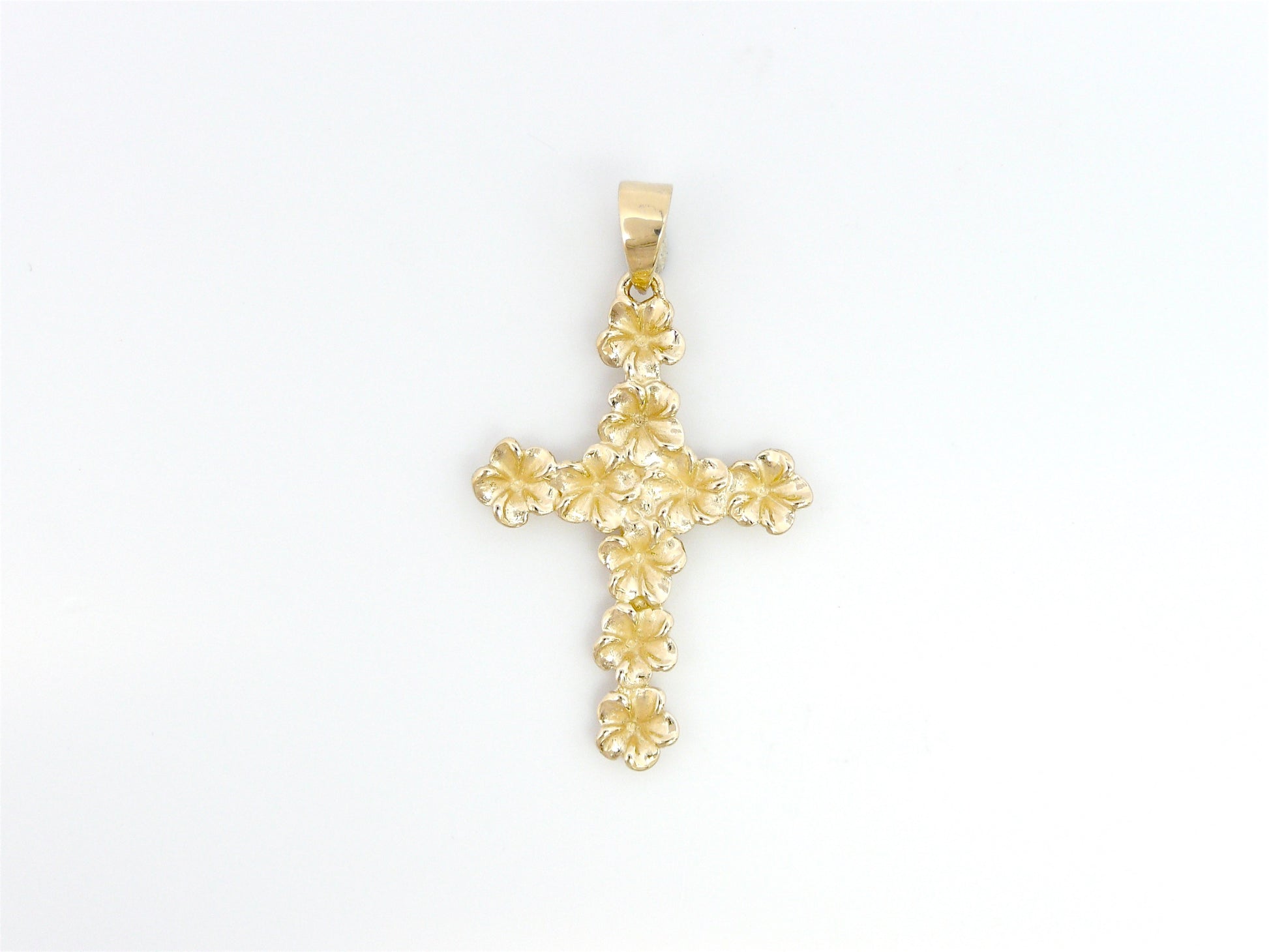 Plumeria Cross Pendant image 0