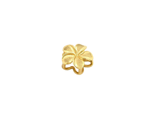 14K Plumeria Drop Pendant #3 — Hawaiian jewelry from Ashley's Gift Shop