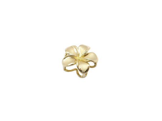 14K Plumeria Drop Pendant #4 — Hawaiian jewelry from Ashley's Gift Shop