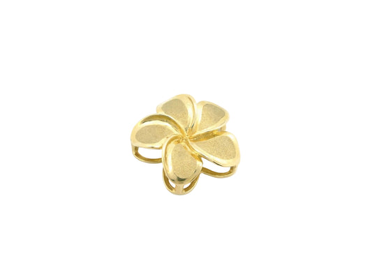 14K Plumeria Drop Pendant #5 — Hawaiian jewelry from Ashley's Gift Shop