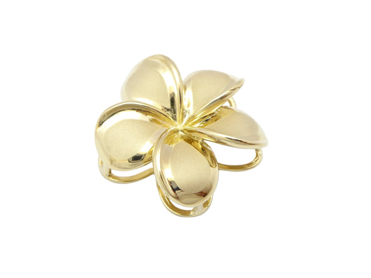 14K Plumeria Drop Pendant #8 — Hawaiian jewelry from Ashley's Gift Shop