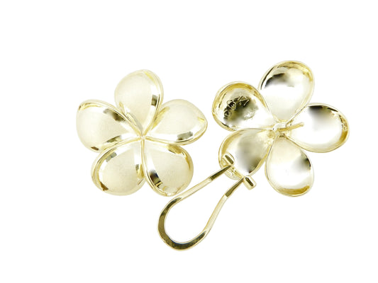 14K Plumeria Earring #8 — Hawaiian jewelry from Ashley's Gift Shop