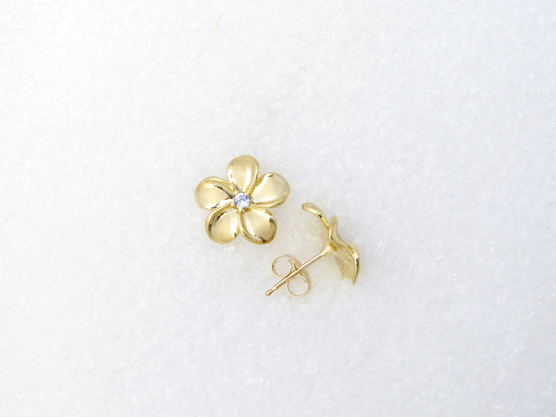 Plumeria Earring w/Tanzanite #3 image 0