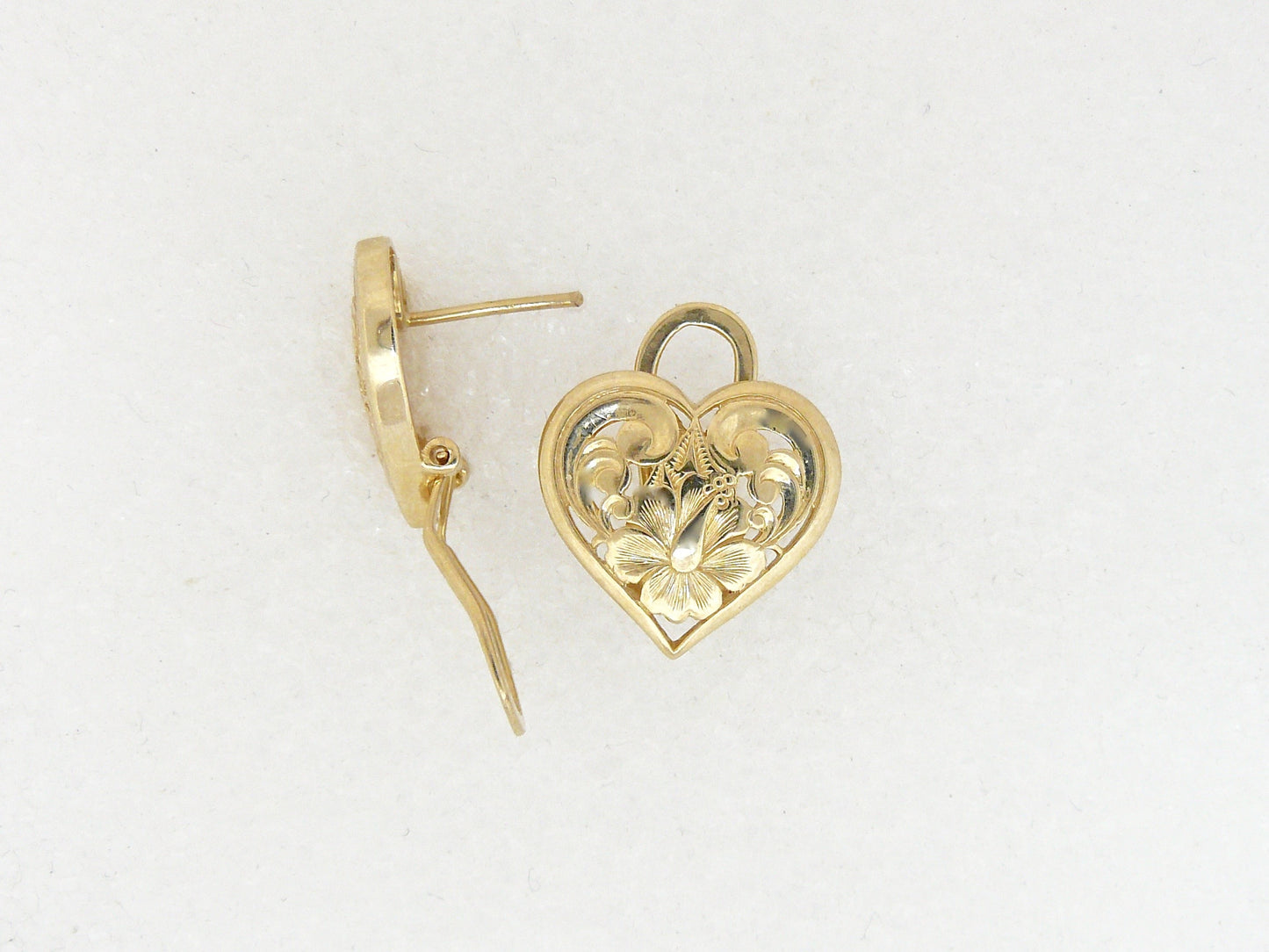 Plumeria Heart Earring - #2 image 0