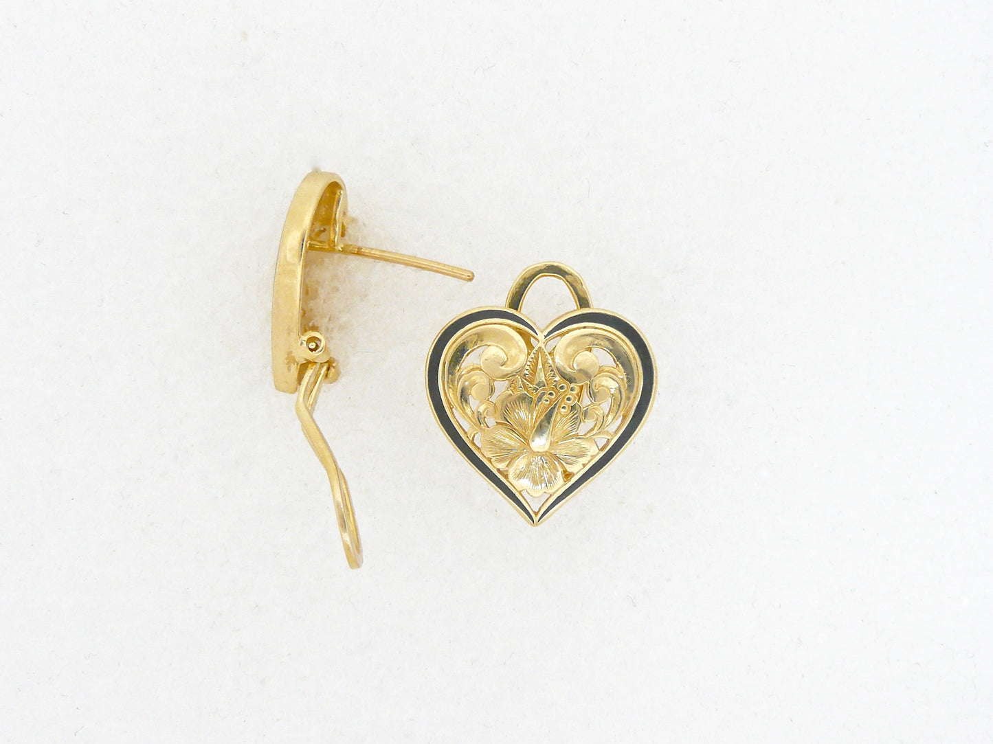 Plumeria Heart Earring - #2 image 0