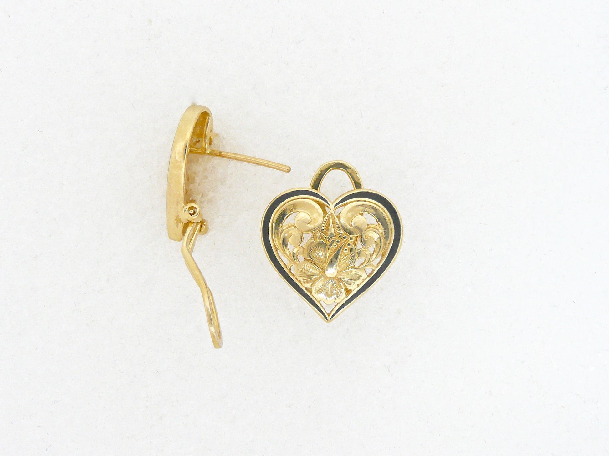 Plumeria Heart Earring - #2 image 0