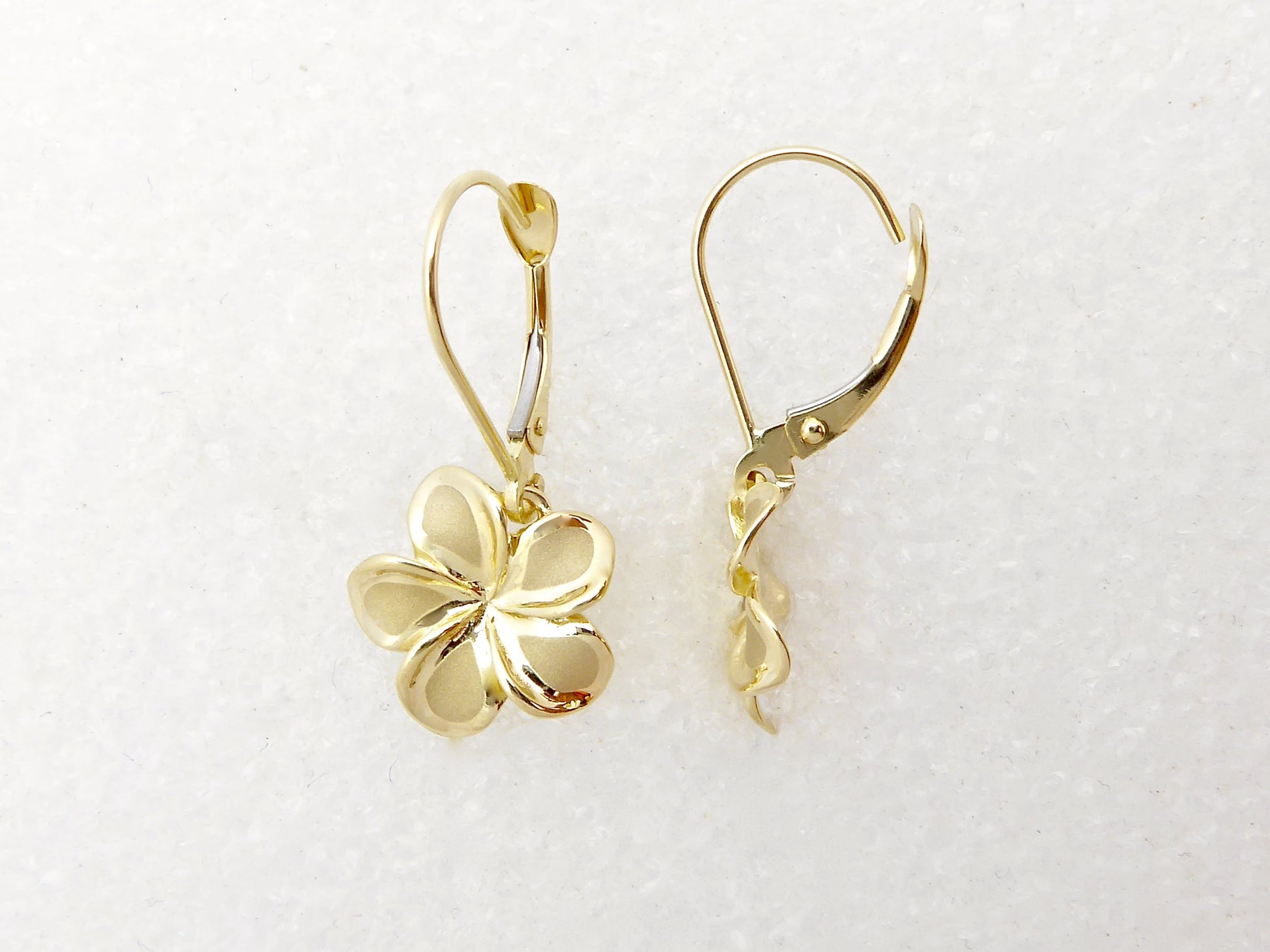 Plumeria Lever Back Earring #4 image 0