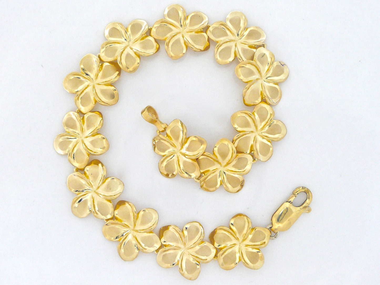 Plumeria Link Pendant #3 image 0