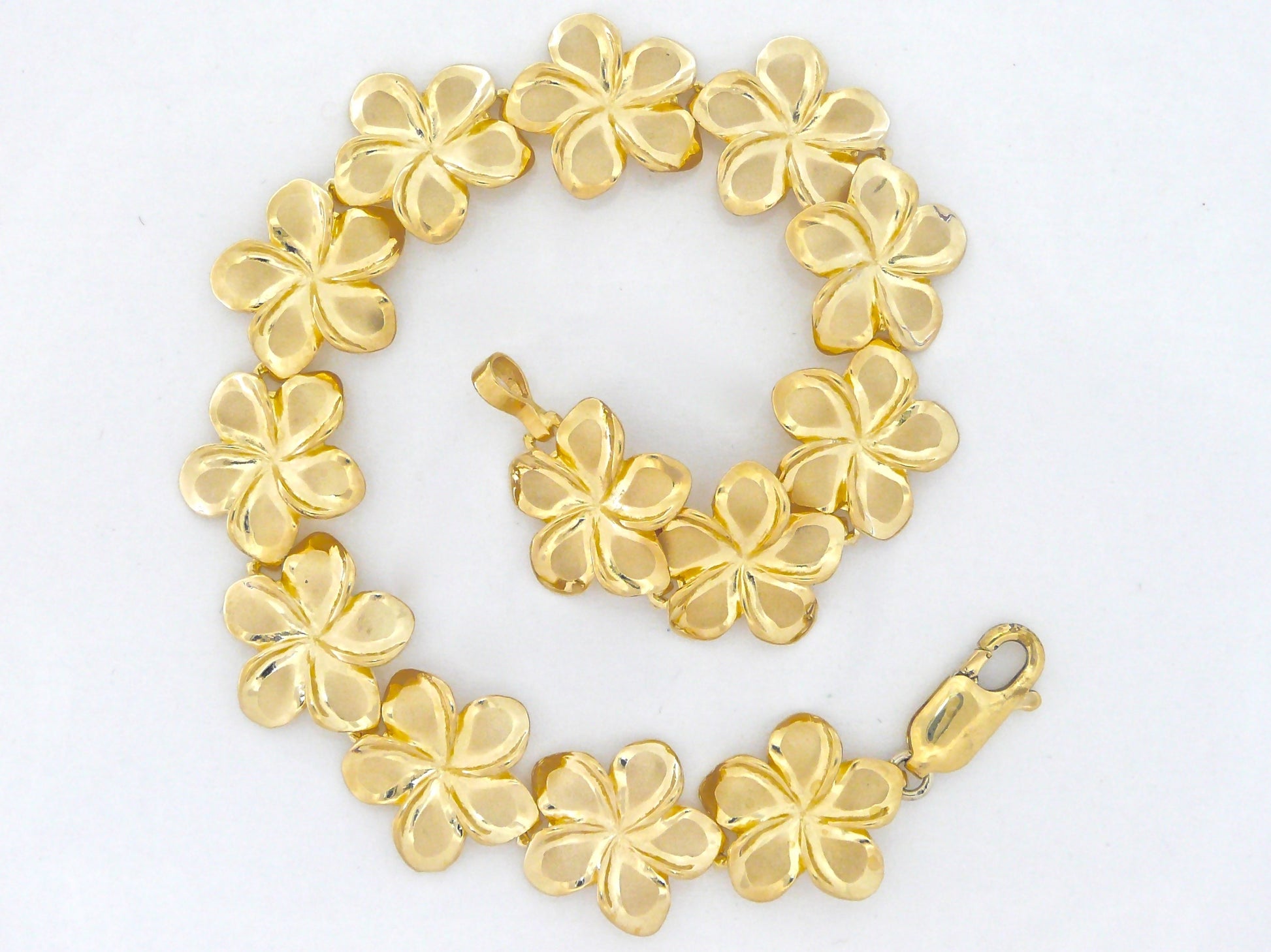 Plumeria Link Pendant #3 image 0