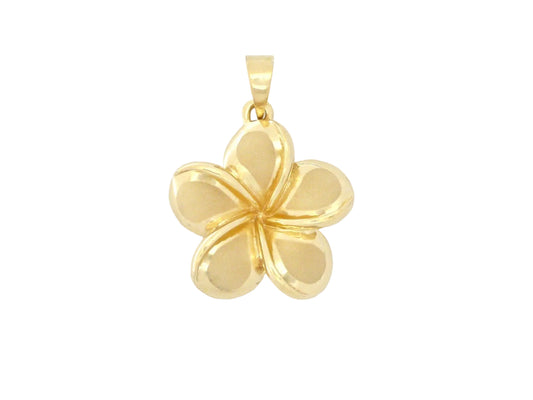 14K Plumeria Pendant - #6 — Hawaiian jewelry from Ashley's Gift Shop