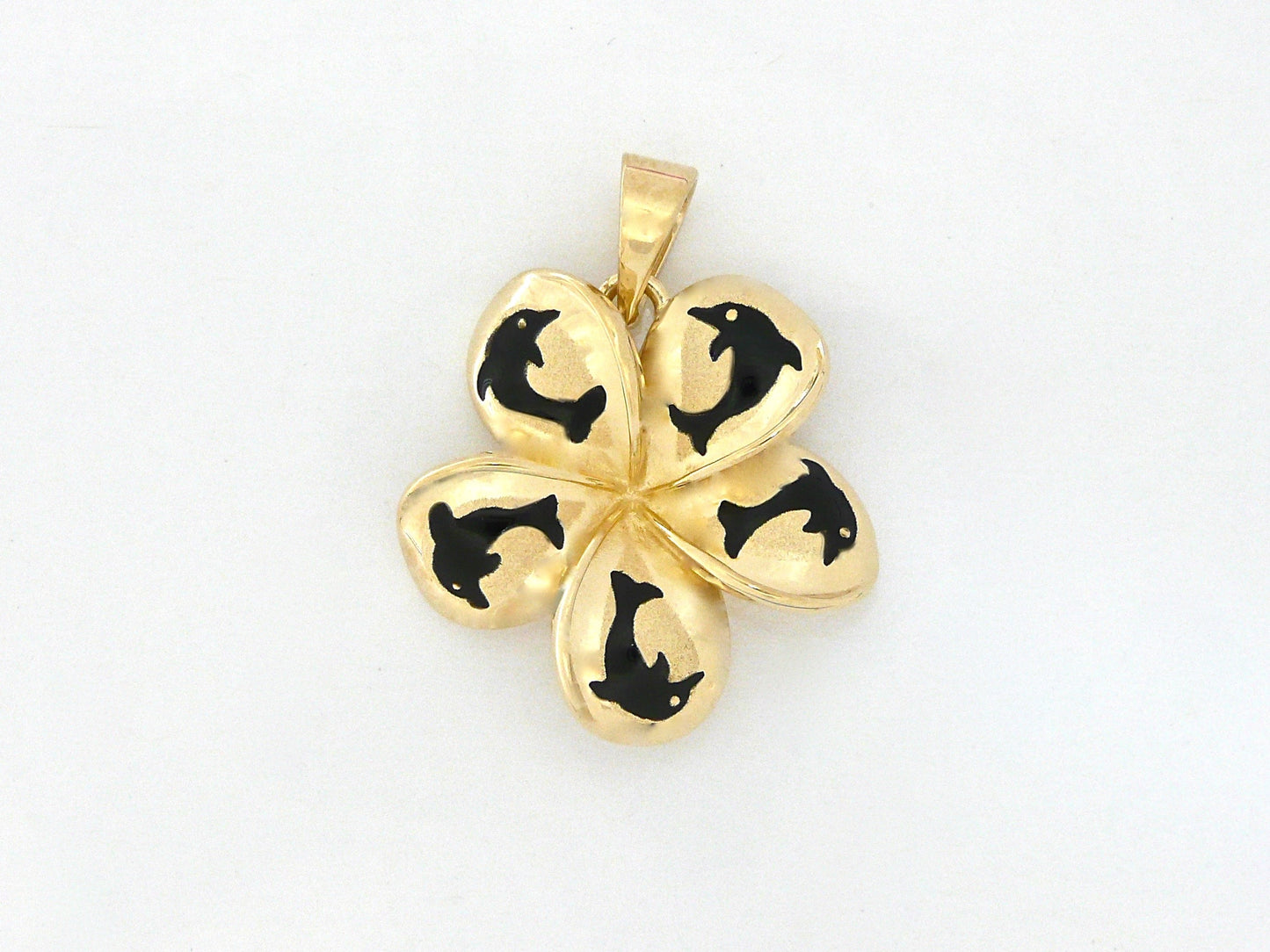 Plumeria Pendant #7 w/Dolphin image 0