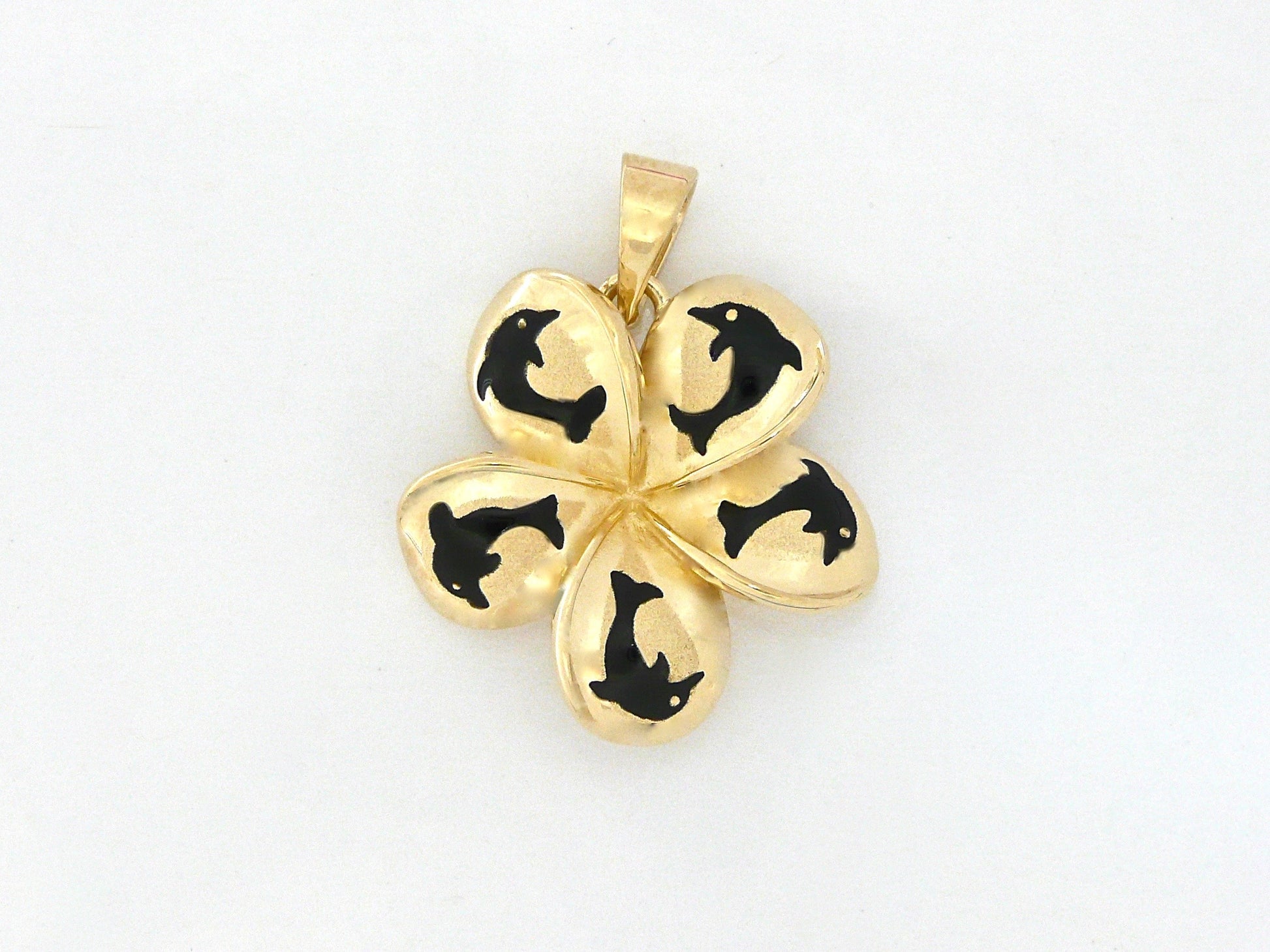 Plumeria Pendant #7 w/Dolphin image 0