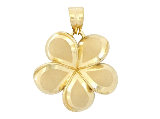 14K Plumeria Pendant #8 — Hawaiian jewelry from Ashley's Gift Shop