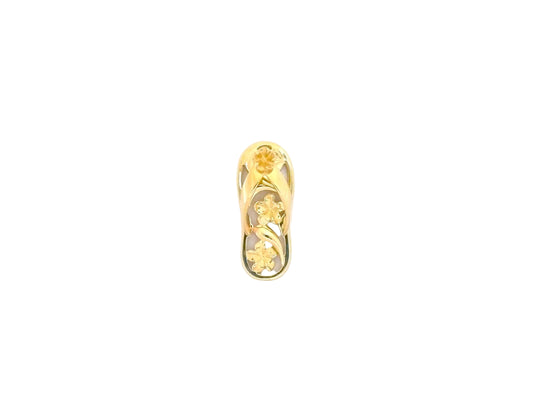 14K Plumeria Slipper Pendant - Large — Hawaiian jewelry from Ashley's Gift Shop