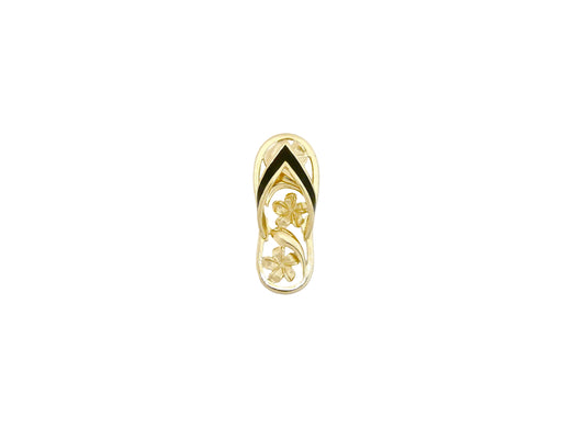 14K Plumeria Slipper Pendant - Large — Hawaiian jewelry from Ashley's Gift Shop