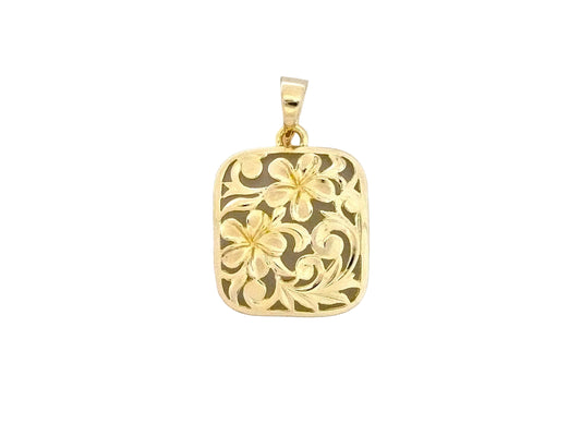 14K Puanani Plumeria Pendant - Large — Hawaiian jewelry from Ashley's Gift Shop